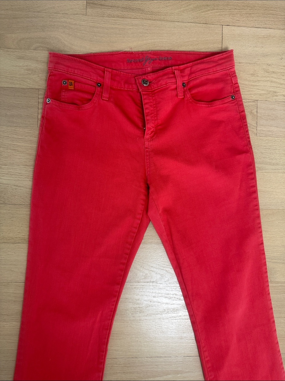 Second Yoga Jeans Pink Coral Jeans size 30 - Picture 2 of 7
